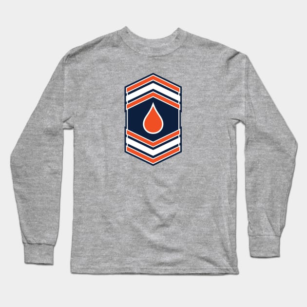 Oil Drop Insignia (Blue & Orange) [Rx-Tp] Long Sleeve T-Shirt by Roufxis